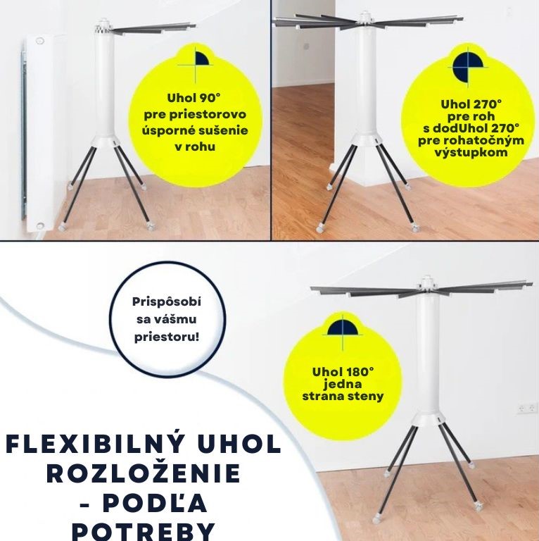 Easymaxx Vejárový sušiak na bielizeň s 16 ramenami Octopus 19146 (2)